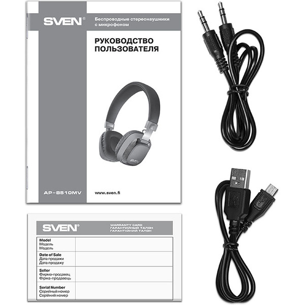 Наушники с микрофоном SVEN AP-B510MV (черный)