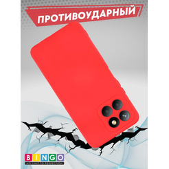 Бампер BINGO Liquid TPU для HONOR X6/HONOR 70 Lite Красный