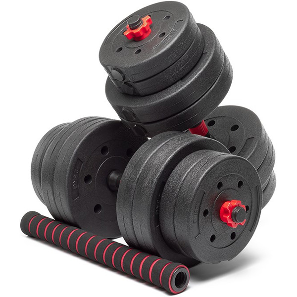 Набор композитных гантелей AMETIST 30 кг (с соединительным грифом)