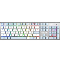 Клавиатура A4Tech Fstyler FS100 Neon (серебристый/голубой)