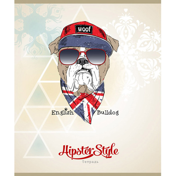 Тетрадь 48 л Стильные животные, клетка, лён (Проф-Пресс) арт. 48-9961