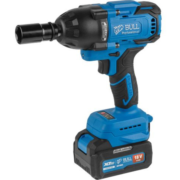 Аккумуляторный ударный гайковерт BULL SC 1807 Xcase, XLTpro (2х4 А*ч, з/у)