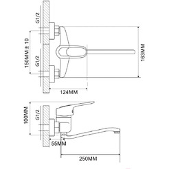 Смеситель для кухни ECONOCE EC0243