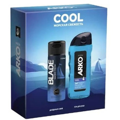 Набор ( гель для душа + дезодорант) ARKO 260мл Cool + 150мл BLADE Cool Fresh