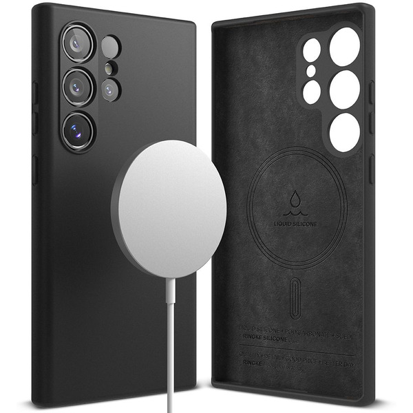 Чехол Ringke Silicone Magnetic Magsafe для Galaxy S24 Ultra (черный)