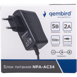 Адаптер питания Gembird NPA-AC34