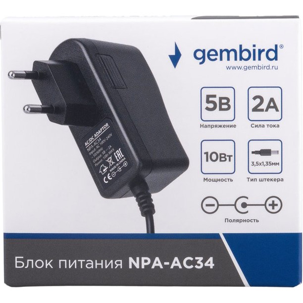 Адаптер питания Gembird NPA-AC34