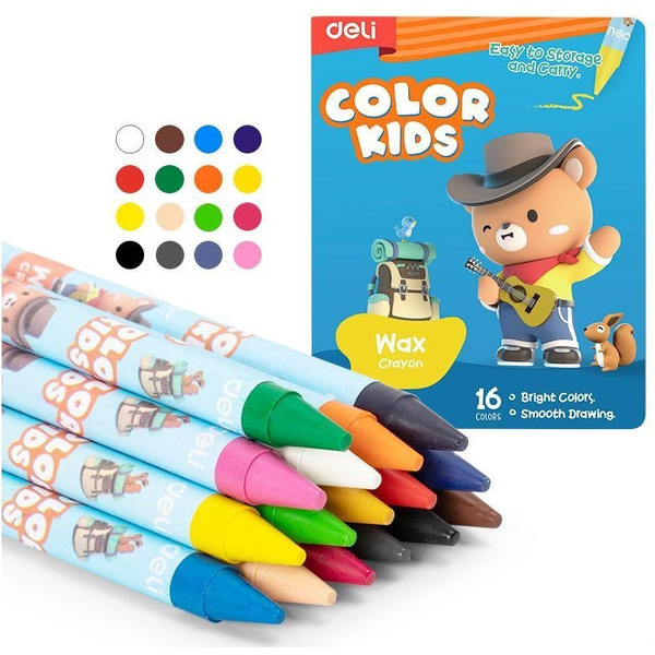 Восковые мелки Deli EC225-16