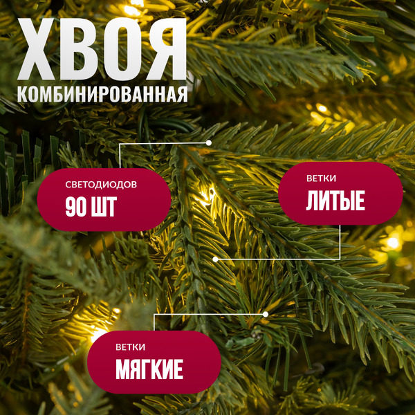 Ель искусственная Winter Fun Light 90 25803-90CM LED