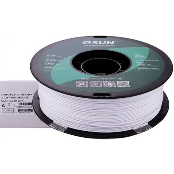 Пластиковая нить ESUN PLA+175CW1 cold white