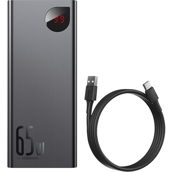 Внешний аккумулятор Baseus Adaman Metal Digital Display PPIMDA-D01 20000mAh (черный)