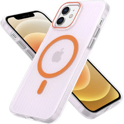 Задняя накладка CASE Translucent Strip Apple iPhone 12 / 12 Pro (прозрачно-оранжевый)
