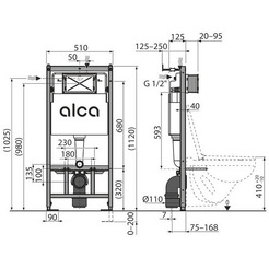 Инсталляция для унитаза Alcaplast AM101/1120-4:1 RU M570-0001