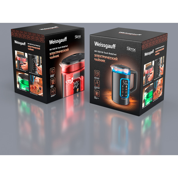 Электрический чайник Weissgauff WK 1520 Db Touch BodyCool
