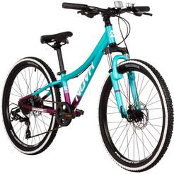 Велосипед Novatrack Katrina 7.D 24 2025 24AHD.KATRINA.10VGN5 (зелёный/фиолетовый)
