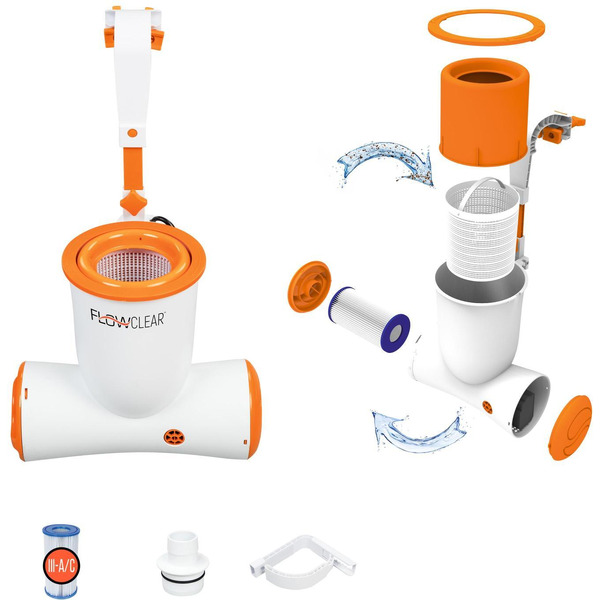 Фильтр-насос картриджный Bestway 58462 (2574 л/ч) со скиммером