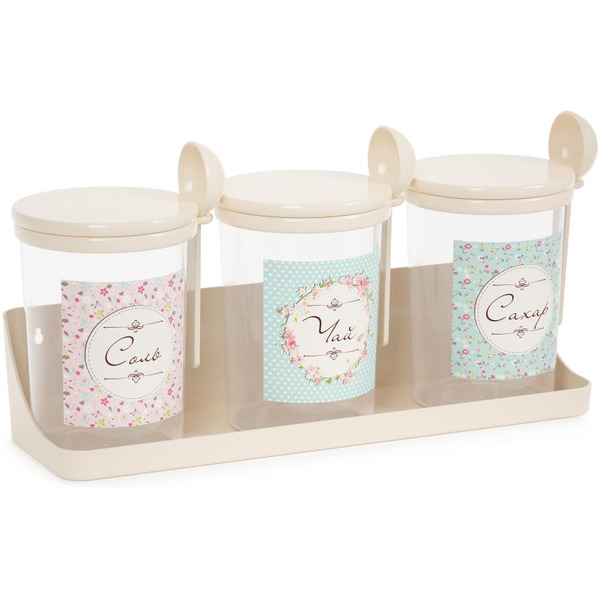 Набор емкостей Альтернатива Ассорти М8684 (бежевый)