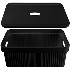 Лоток с крышкой Бытпласт Econova Velvet 434249613 13л (черный)