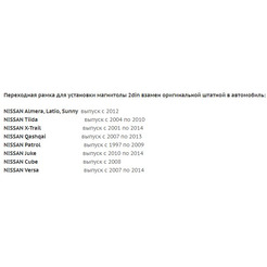 Рамка Incar RNS-N05 (NISSAN Almera 13+,Tiida, Xtrail, Qashqai 06-13, Juke)