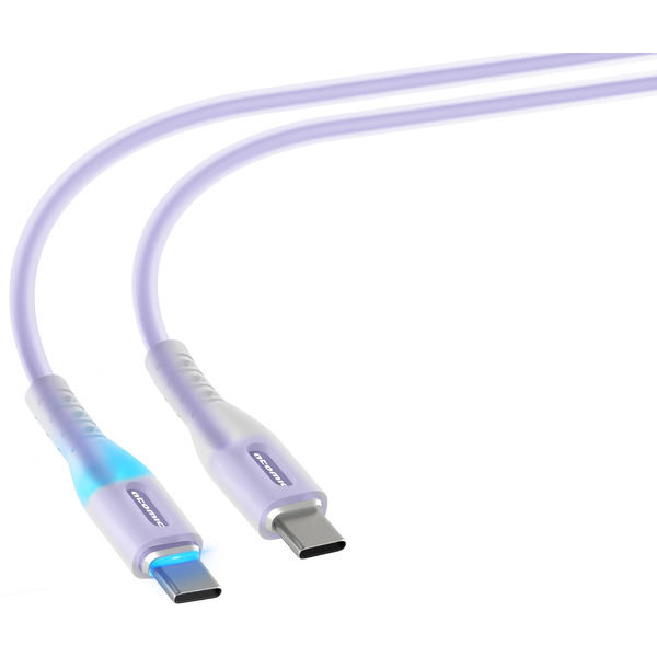 Кабель Atomic Ledit USB-C-USB-C PD 60W LED 30.371 (1.2м, фиолетовый)