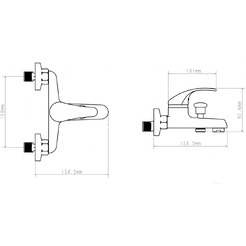 Смеситель для ванны ECONOCE EC0261