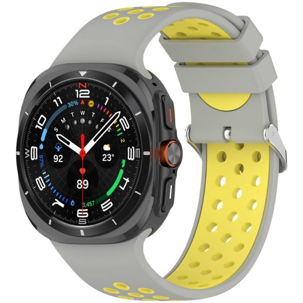 Ремешок Bingo Sport для SAMSUNG Galaxy Watch Ultra 47 мм (серый с желтым)