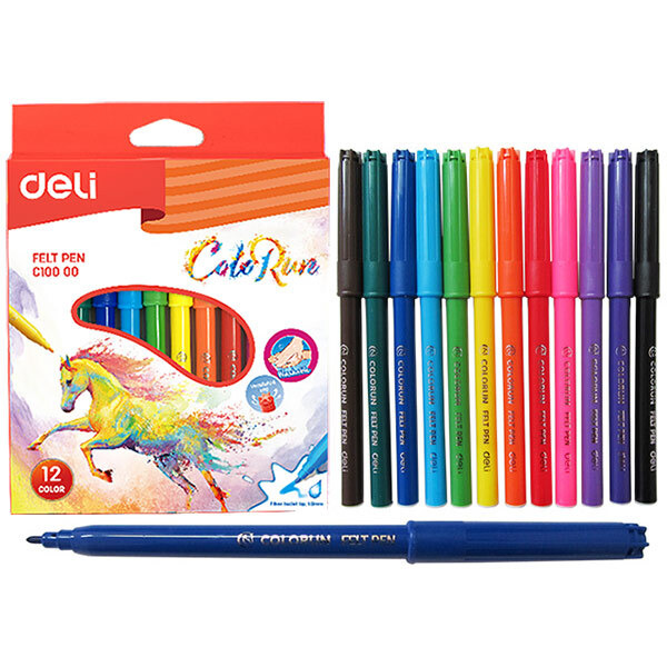 Фломастеры DELI ColoRun 10000C 12 цв