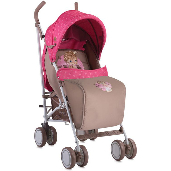 Коляска прогулочная «трость» Lorelli Fiesta 2017 Beige&Rose Princess (10020731703A)