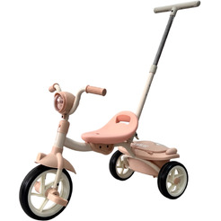 Трехколесный велосипед с ручкой Bubago Jerry BG 200-1 (розовый)