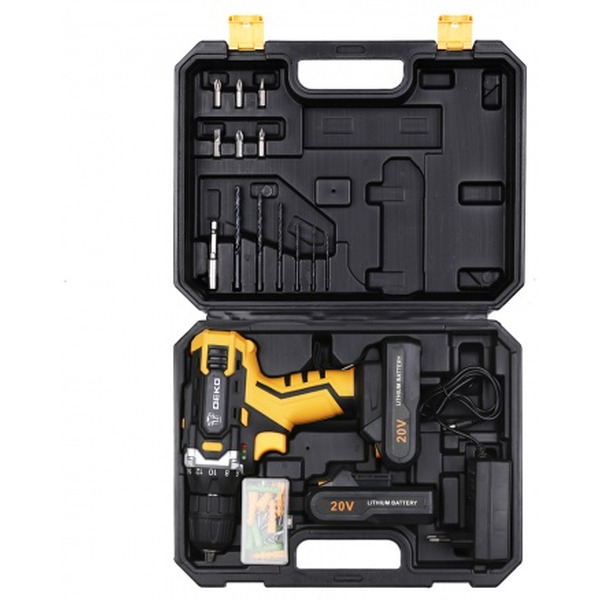 Дрель-шуруповерт Deko DKCD20FU-Li SET 63 (063-4103)