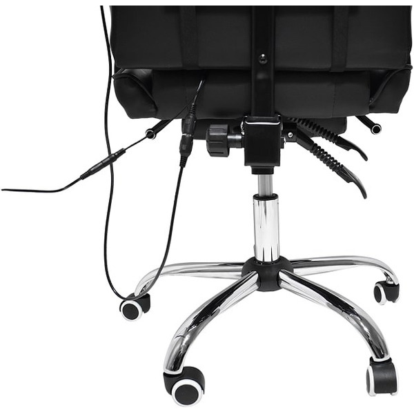 Игровое кресло Calviano AVANTI Ultimato total black (с подножкой, вибромассажное)