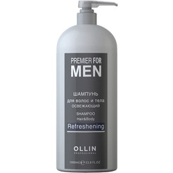 Шампунь для волос Ollin Professional Premier For Men освежающий, 1000 мл
