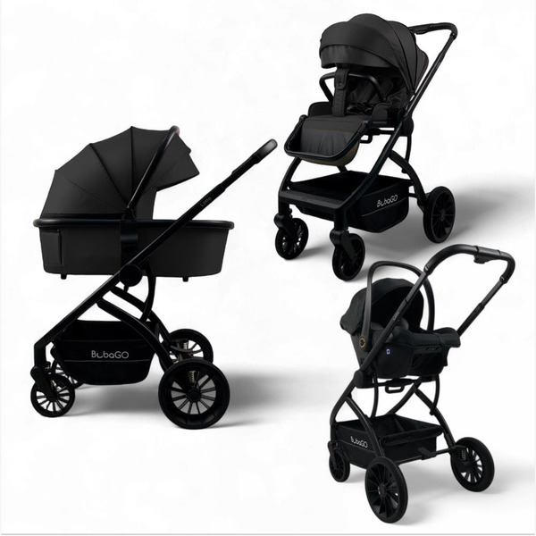 Детская универсальная коляска Bubago Lotta 3 в 1 BG 150-1 (черный)