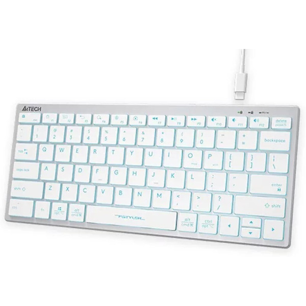 Клавиатура A4Tech Fstyler FX61 (серебристый/белый)