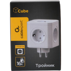 Сетевой фильтр Cablexpert CUBE-5-16-W