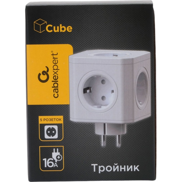 Сетевой фильтр Cablexpert CUBE-5-16-W