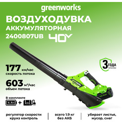 Воздуходувка Greenworks G40ABK4 2400807UB