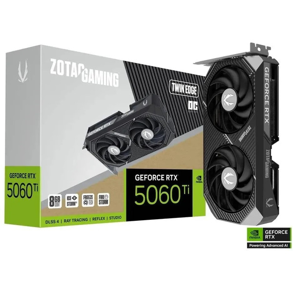 Видеокарта ZOTAC Gaming GeForce RTX 5060 Ti 8GB Twin Edge OC ZT-B50610H-10M