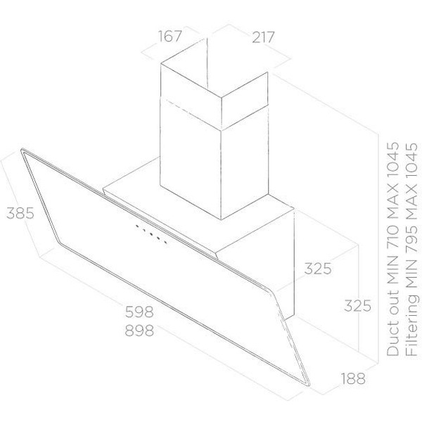 Кухонная вытяжка Elica Shire WH/A/60 No Plug