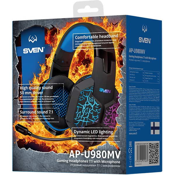 Наушники с микрофоном SVEN AP-U980MV