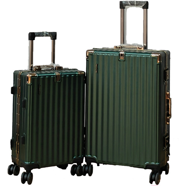 Чемодан DoubleW E087# (S, темно-зеленый)