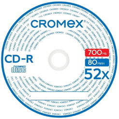 Диски CROMEX CD-R, 700 Mb, 52x, КОМПЛЕКТ 50 шт.