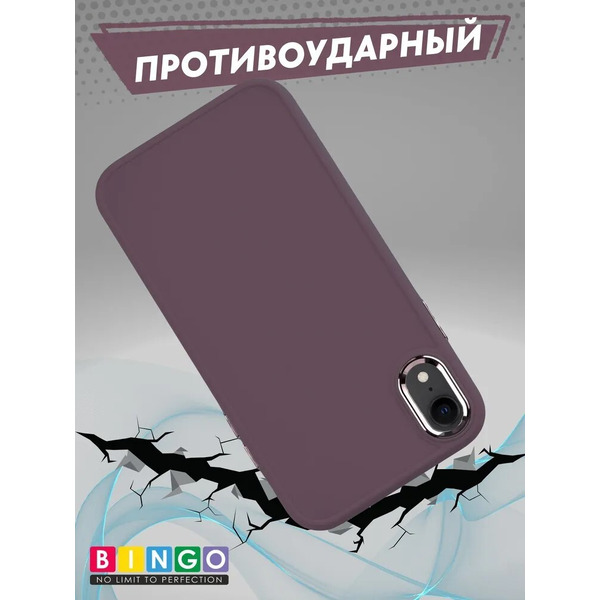 Бампер Bingo Metal для APPLE iPhone XR Бордовый