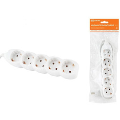 Удлинитель TDM У05, 5 гнезда, 1.5 м.