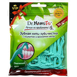 Зубная нить Dr. NanoTo Флосспик (50шт)