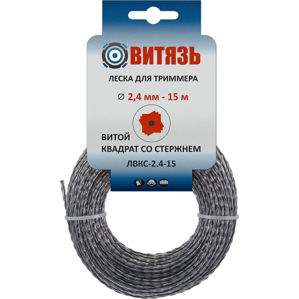 Леска для триммера Витязь ЛВКС-2.4-15