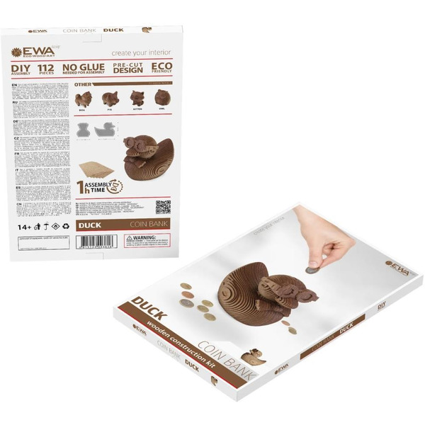 Модель в виде конструктора EWA "Уточка-копилка"