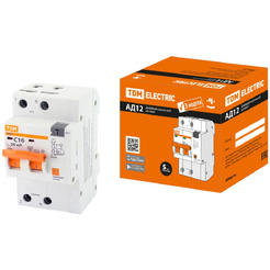 Дифференциальный автомат TDM АД12 2P C16 30мА 4.5кА тип АС SQ0204-0106