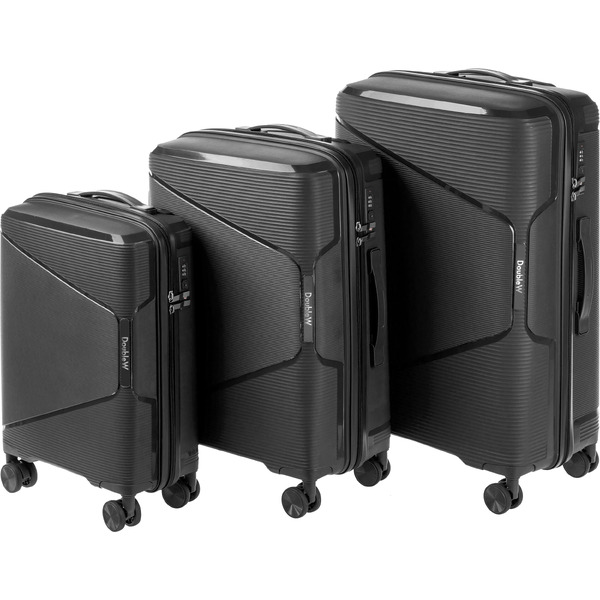 Чемодан DoubleW 088 (L, черный)