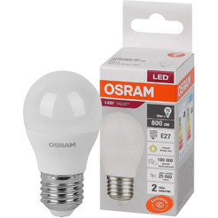 Светодиодная лампа OSRAM LVCLP75 10SW/830 230V E27 10X1